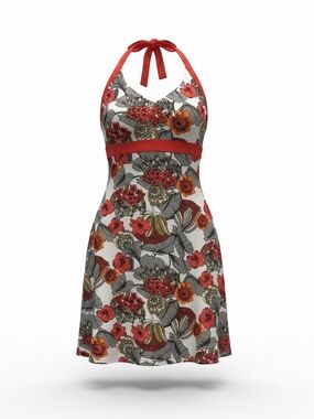 Patagonia Cotton Bright Floral Halter Dress